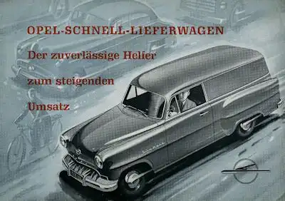 Opel Olympia Rekord Schnell-Lieferwagen Prospekt 1953