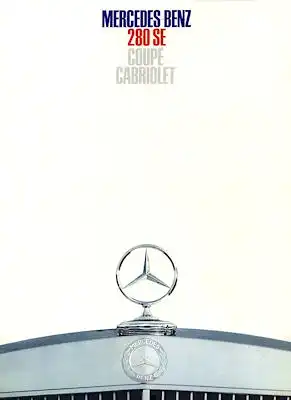 Mercedes-Benz 280 SE Coupe Cabriolet Prospekt 12.1967