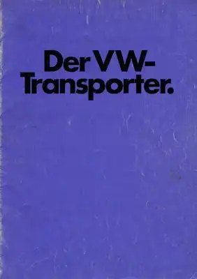 VW T 2 Transporter Prospekt 8.1972