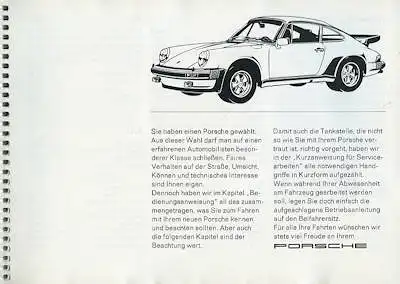 Porsche 911 Turbo Bedienungsanleitung 1980