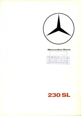 Mercedes-Benz 230 SL Prospekt 8.1965 it