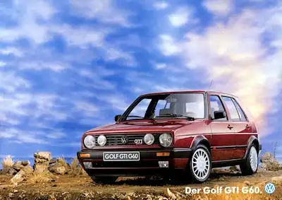 VW Golf 2 GTI G 60 Prospekt 9.1989