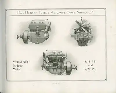Podeus / Wismar Pkw und Lkw Katalog 1912