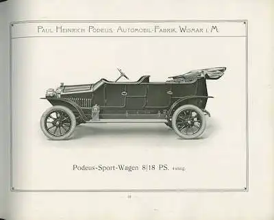 Podeus / Wismar Pkw und Lkw Katalog 1912