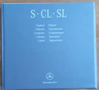 Mercedes-Benz S Klasse CL SL Farben und Polster Musterordner 2001-2004