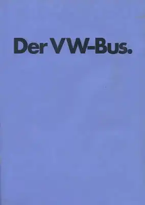 VW T 2 Bus Prospekt 1.1973
