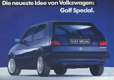 VW Golf 2 Spezial Prospekt 8.1987