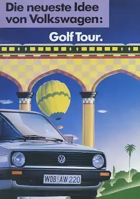 VW Golf 2 Tour Prospekt 11.1987