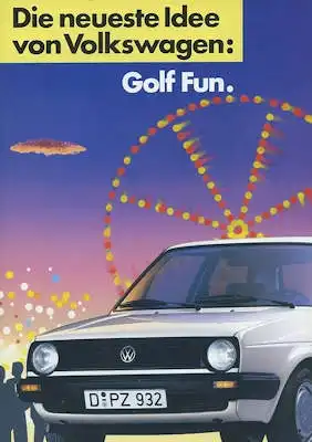 VW Golf 2 Fun Prospekt 5.1986