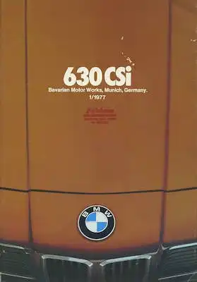 BMW 630 CSi Prospekt 1.1977 US