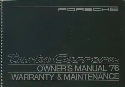 Porsche 911 Turbo Carrera Bedienungsanleitung 10.1975 e