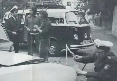 VW T 2 Polizei Prospekt ca. 1976