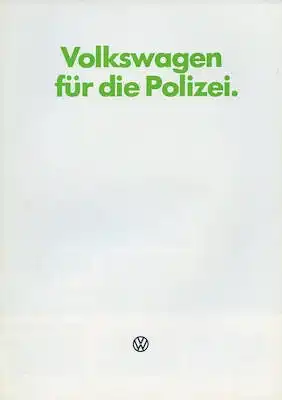 VW T 2 Polizei Prospekt ca. 1976