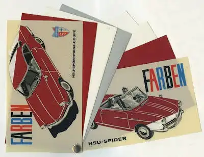 NSU Sportprinz-Coupé und Spider Farben ca. 1966