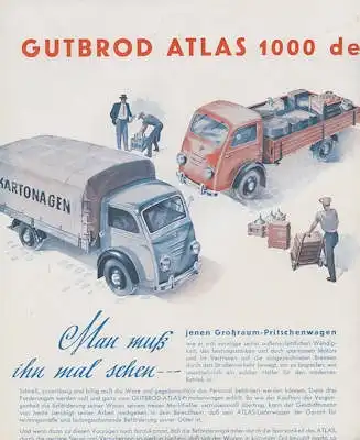 Gutbrod Superior 700 Kombi + Atlas 1000 Prospekt 8.1952