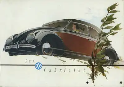 VW Käfer Cabriolet Prospekt ca. 1950