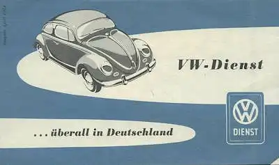 VW Dienst Karte Deutschland 4.1954