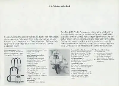 Ford RS Teile Programm 10.1974