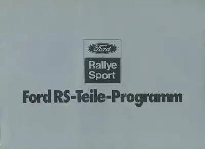 Ford RS Teile Programm 10.1974