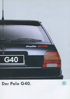 VW Polo 2 Facelift G 40 Prospekt 1.1991