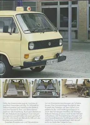 VW T 3 Krankentranswagen Prospekt 8.1979