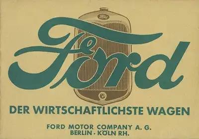 Ford A Prospekt 2.1931