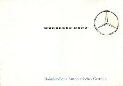 Mercedes-Benz Automatisches Getriebe Prospekt 8.1963