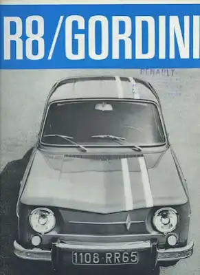 Renault 8 Gordini Prospekt 1965