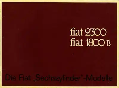 Fiat 2300 / 1800 B Prospekt ca. 1963
