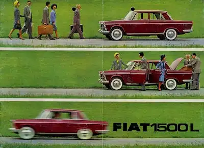 Fiat 1500 L Prospekt ca. 1965