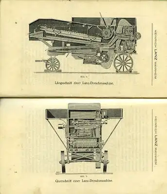 Lanz Dreschmaschinen Bedienungsanleitung 1920er Jahre