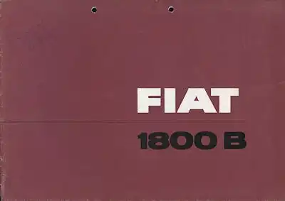 Fiat 1800 B Prospekt ca. 1964