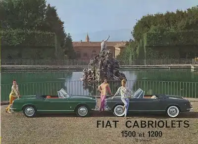 Fiat 1200 + 1500 Cabriolet Prospekt ca. 1960 f