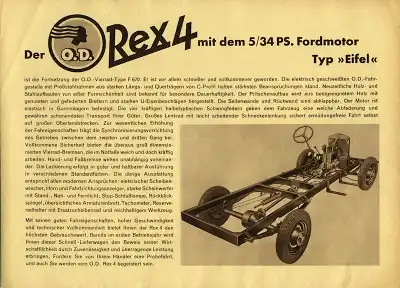 OD Rex 4 Prospekt 1930er Jahre