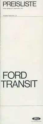 Ford Transit Preisliste 2.1974