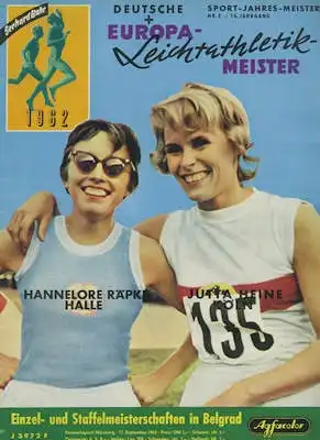Gehard Bahr Sport-Jahres-Meister Leichtathletik 1962 Heft 3