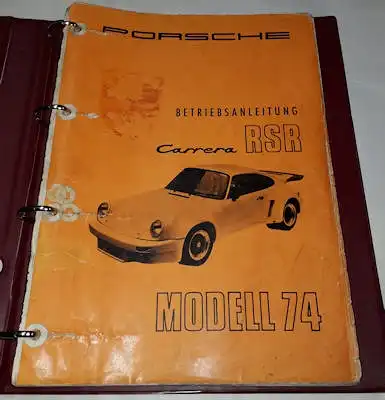 Porsche 911 Carrera RSR Bedienungsanleitung 1974