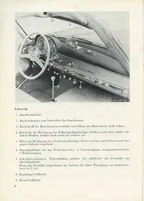 Mercedes-Benz 300 SL Gullwing Bedienungsanleitung 12.1954