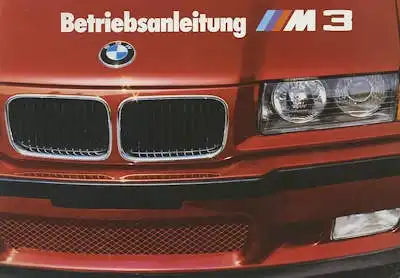 BMW M 3 Bedienungsanleitung 8.1992