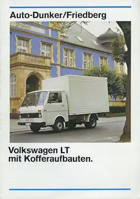 VW LT / Dunker Kofferaufbauten Prospekt 1980er Jahre