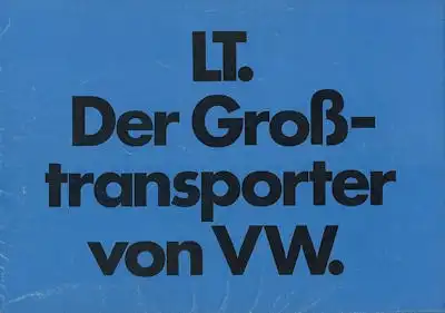 VW LT Prospekt 5.1975