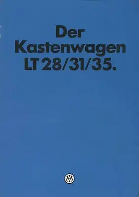 VW LT 28 / 31 / 35 Kastenwagen Prospekt 8.1980