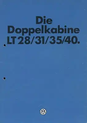 VW LT 28 / 31 / 35 / 40 Doppelkabine Prospekt 8.1980