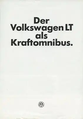 VW LT Kraftomnibus Prospekt 7.1978