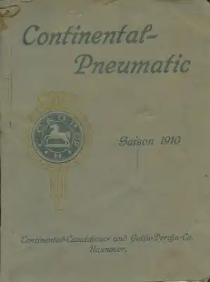 Continental Reifen Katalog 1910