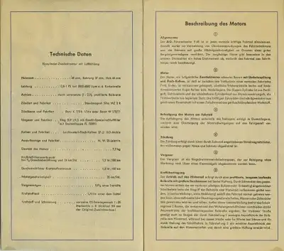 Ilo Motor F 48 Prospekt ca. 1949