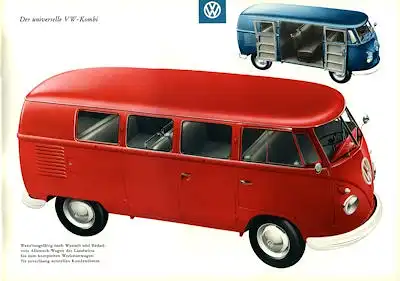 VW T 1 Prospekt 1960er Jahre