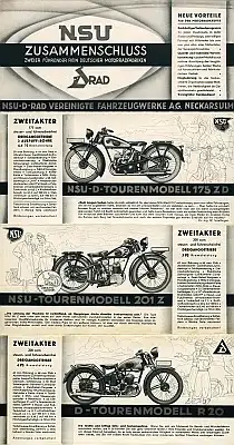 NSU Motorrad Programm 1933