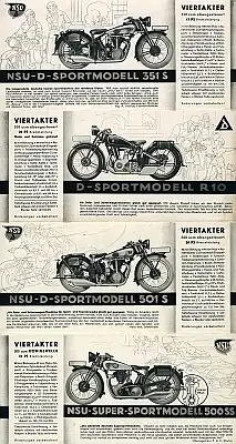 NSU Motorrad Programm 1933