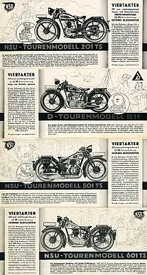 NSU Motorrad Programm 1933